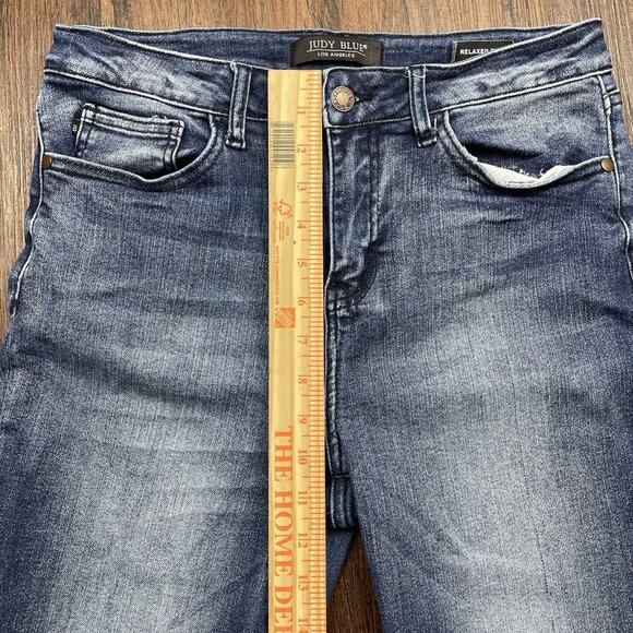 Judy Blue Jeans Women's 9 / 29 Relaxed Fit Cut-off Dark Wash Stretch JB88191 - Picture 9 of 11